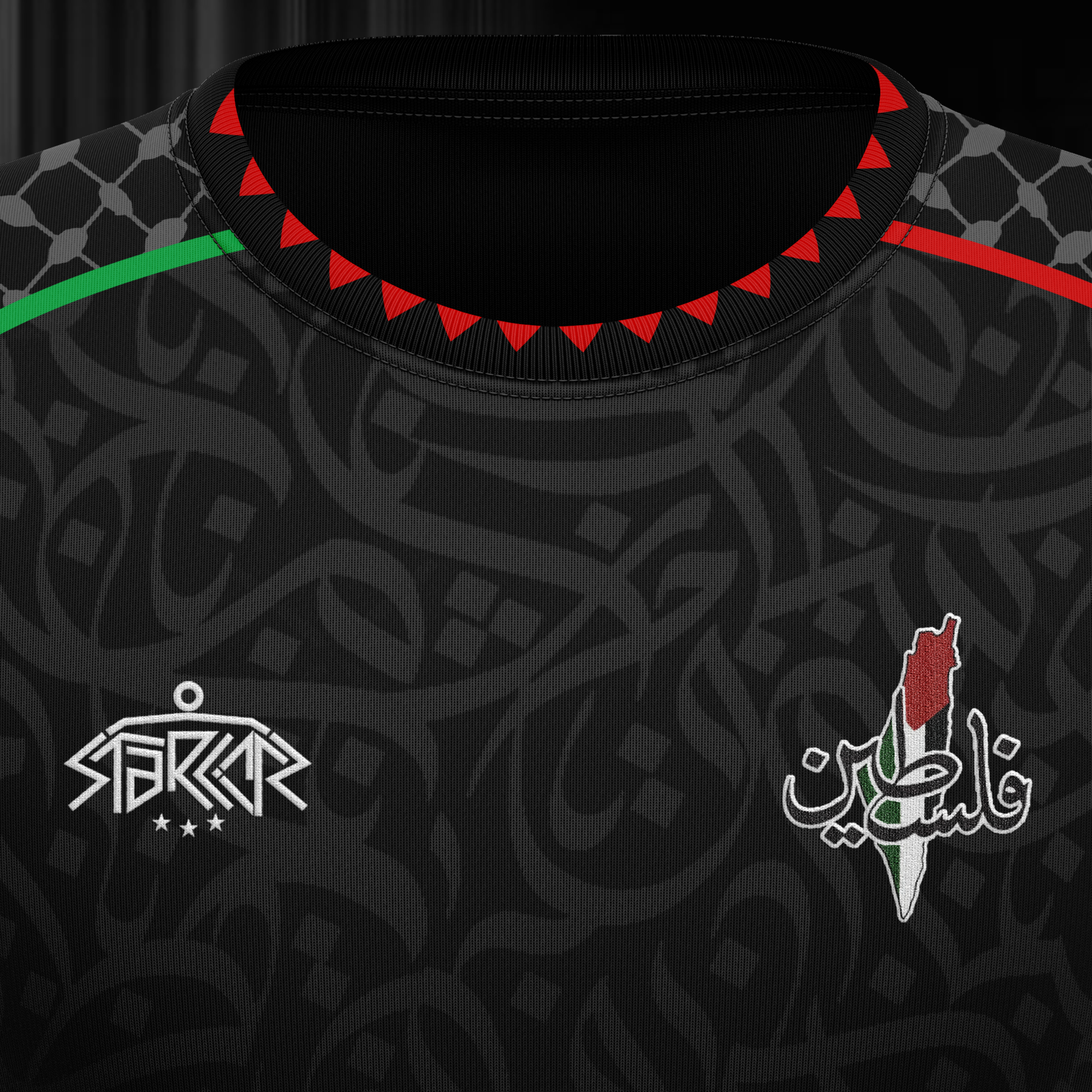 Palestine X Blackout - Black Football Kitz